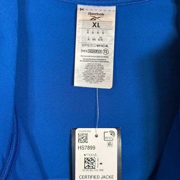 Reebok Men's Certified Athletic-Fit Vector Training Jacket, Vector Blue XL - Picture 7 of 9